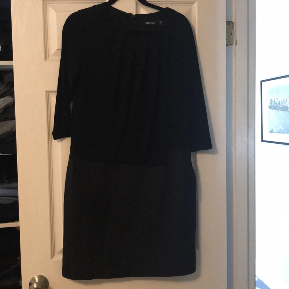 Ellen Tracy Black Dress- has pockets!